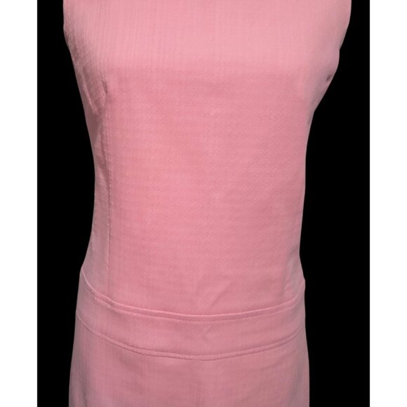 VIntage PInk Barbiecore Dress Sleeveless Mod Go Go Handmade Polyester 60s - Picture 3 of 9